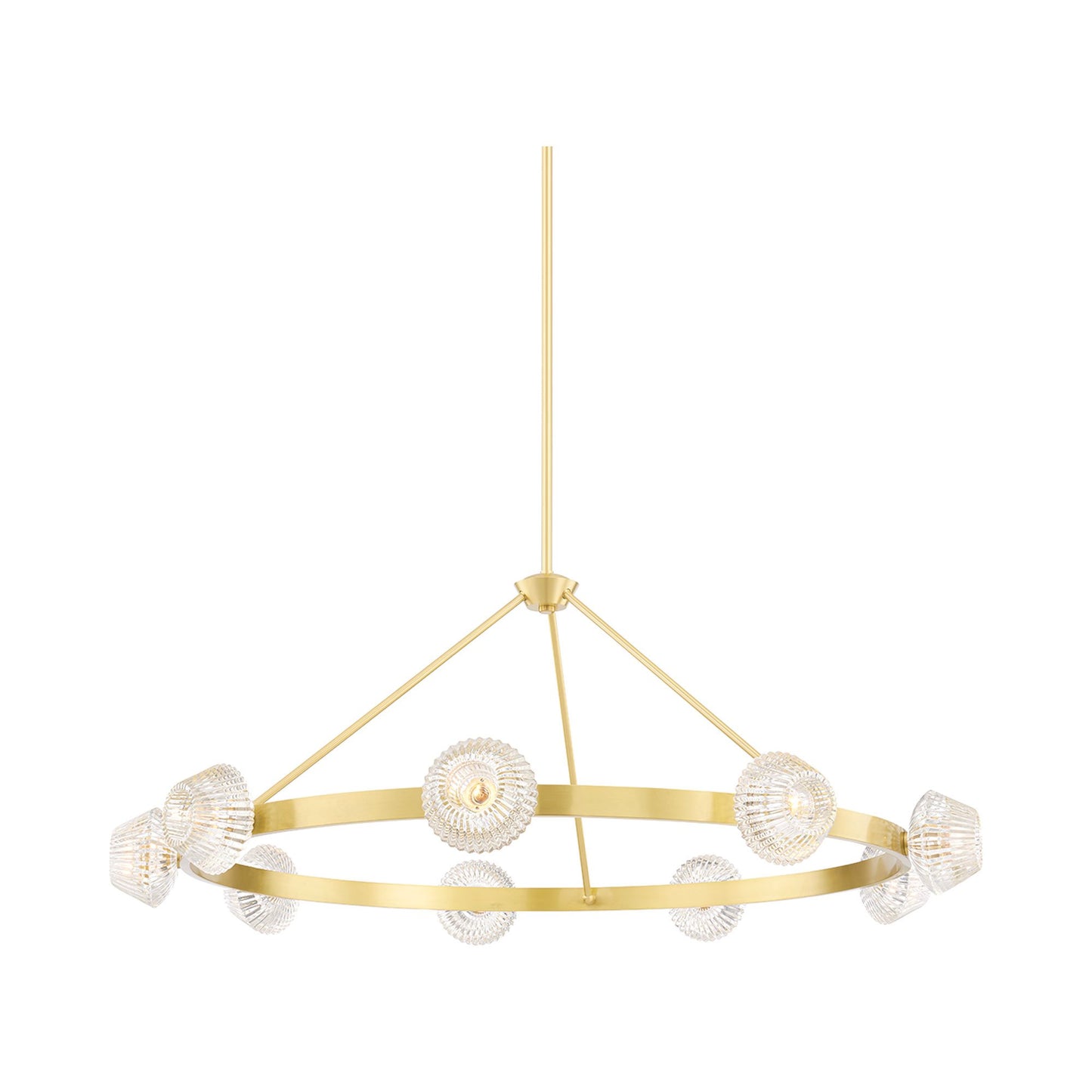 Barclay Chandelier in Aged Brass (9-Light).