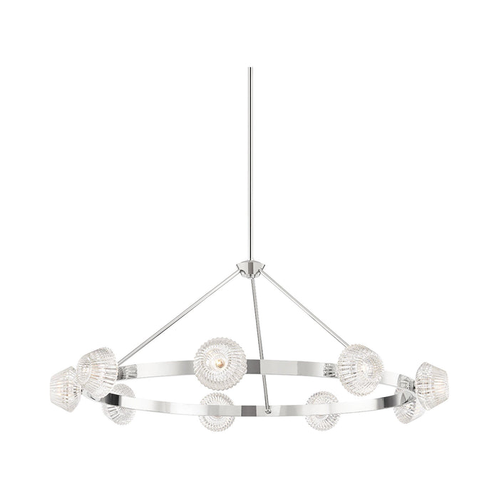 Barclay Chandelier in Polished Nickel (9-Light).