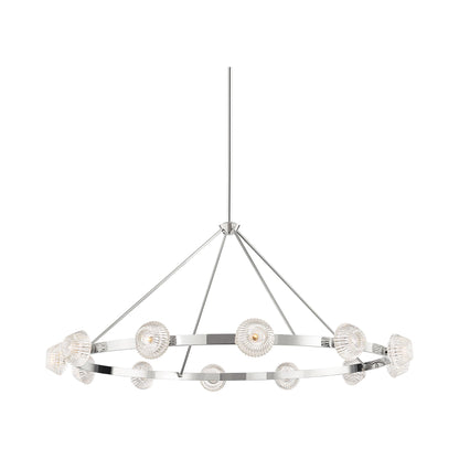 Barclay Chandelier in Polished Nickel (12-Light).