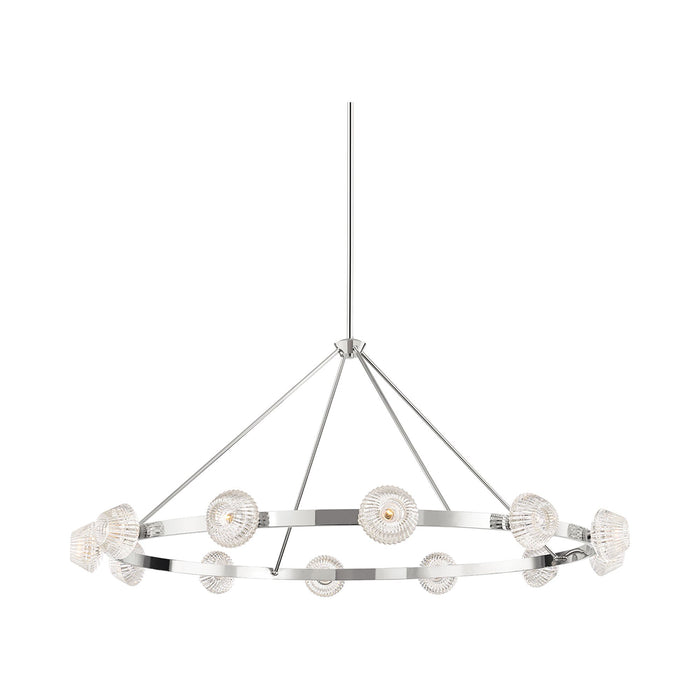 Barclay Chandelier in Polished Nickel (12-Light).
