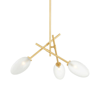 Alberton Chandelier in Aged Brass (3-Light).