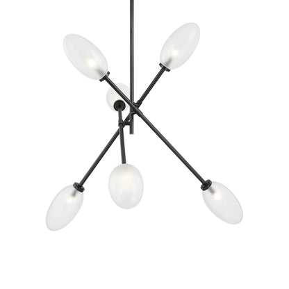Alberton Chandelier in Black Brass (6-Light).