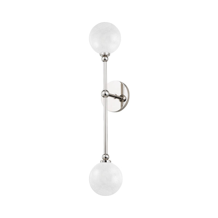 Andrews LED Wall Light in Polished Nickel.