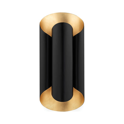 Banks Wall Light in Gold Leaf/Black.