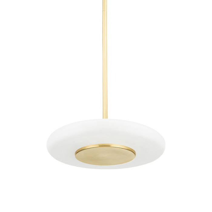 Blyford LED Pendant Light in Aged Brass (Small).