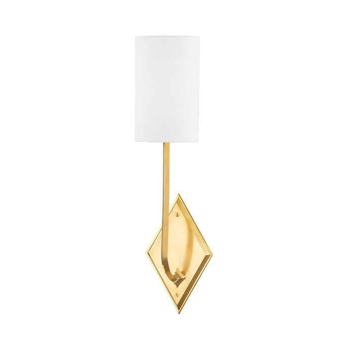 Eastern Point Wall Light in Aged Brass.