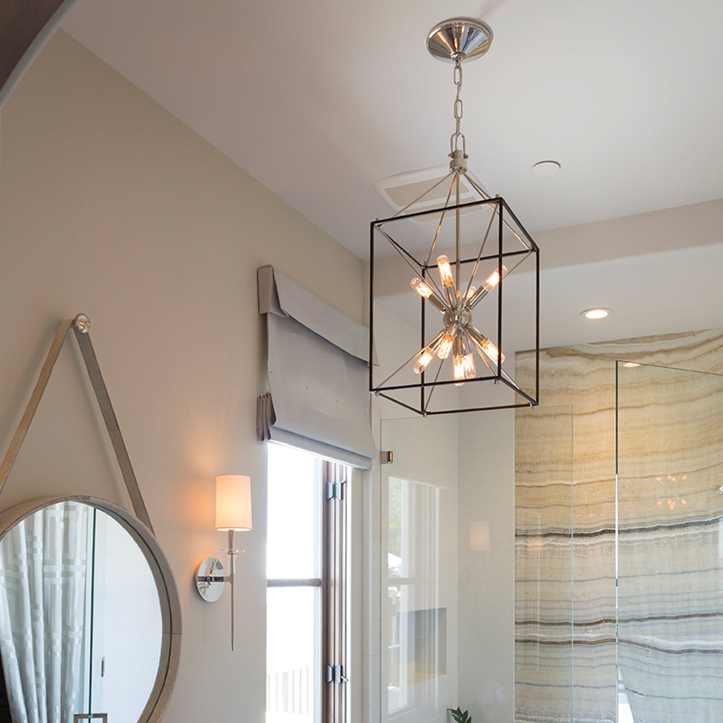 Glendale Pendant Light in living room.