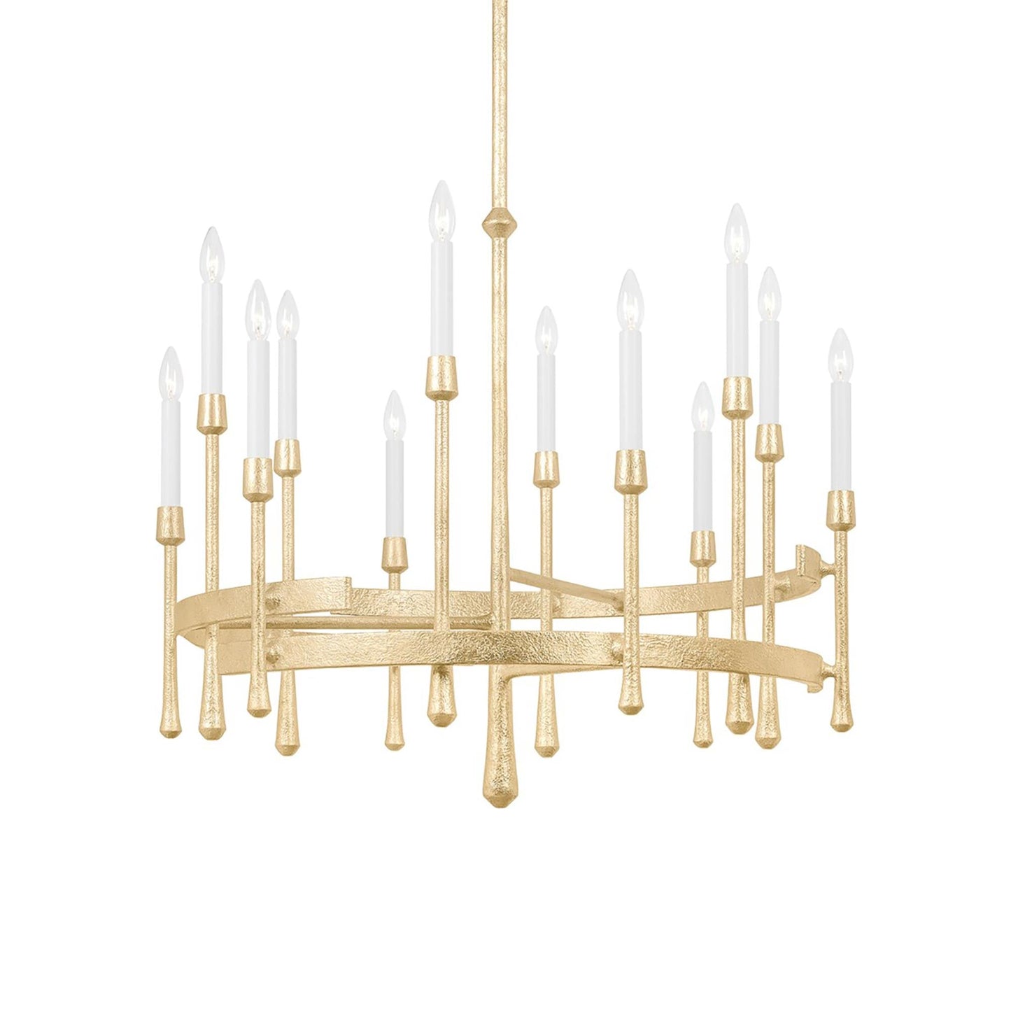 Hathaway Chandelier in Vintage Gold Leaf (12-Light).