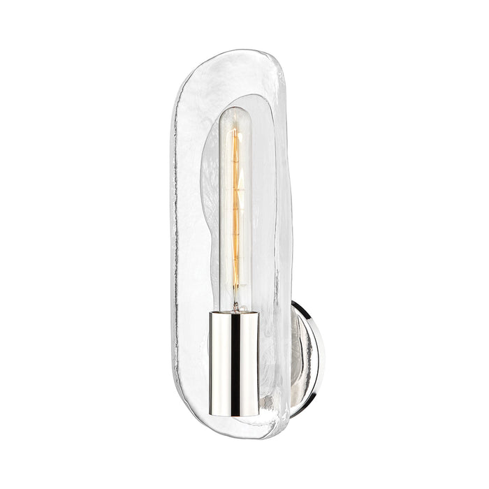 Hopewell Wall Light in Polished Nickel.