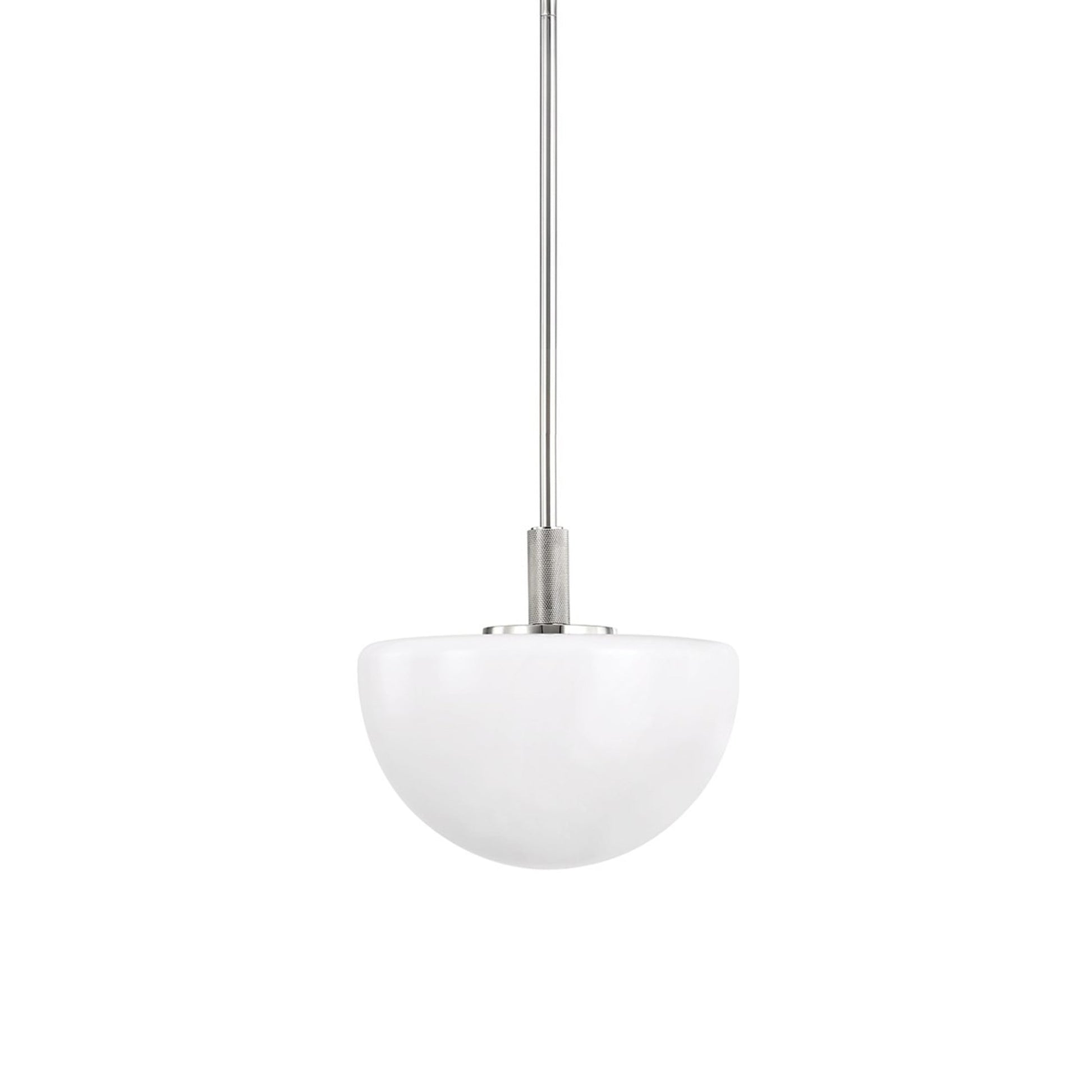 Lethbridge Pendant Light in Polished Nickel (Small).