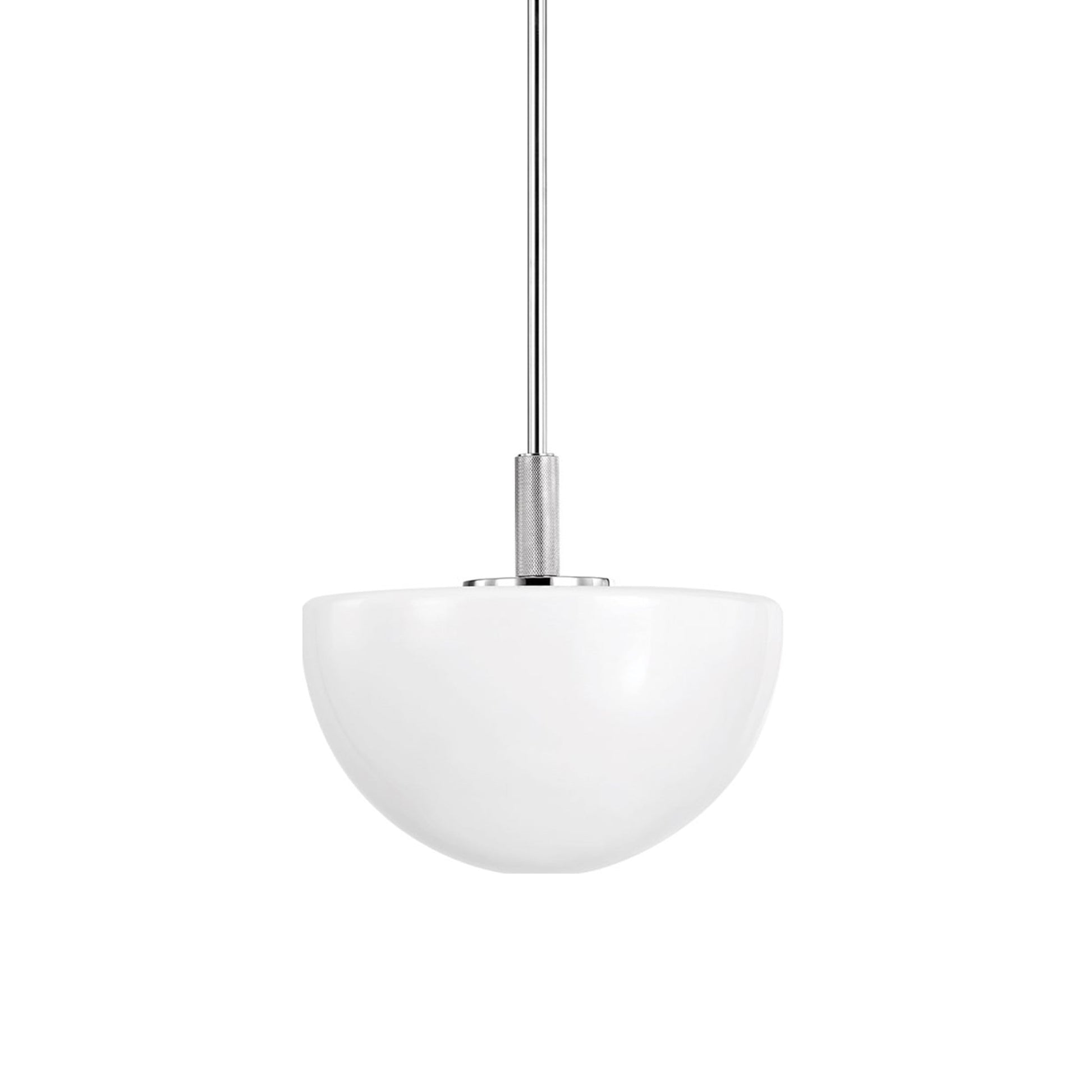 Lethbridge Pendant Light in Polished Nickel (Medium).
