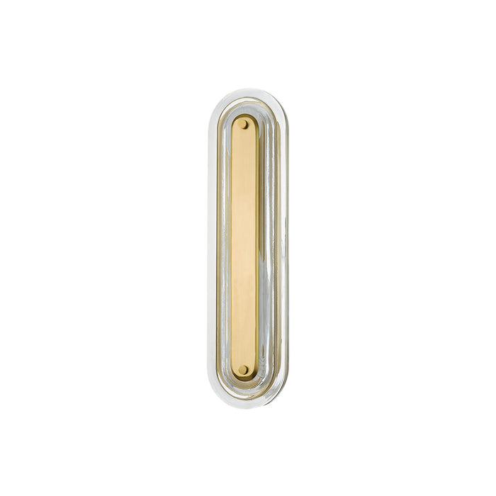 Litton LED Vanity Wall Light in Aged Brass (Small).