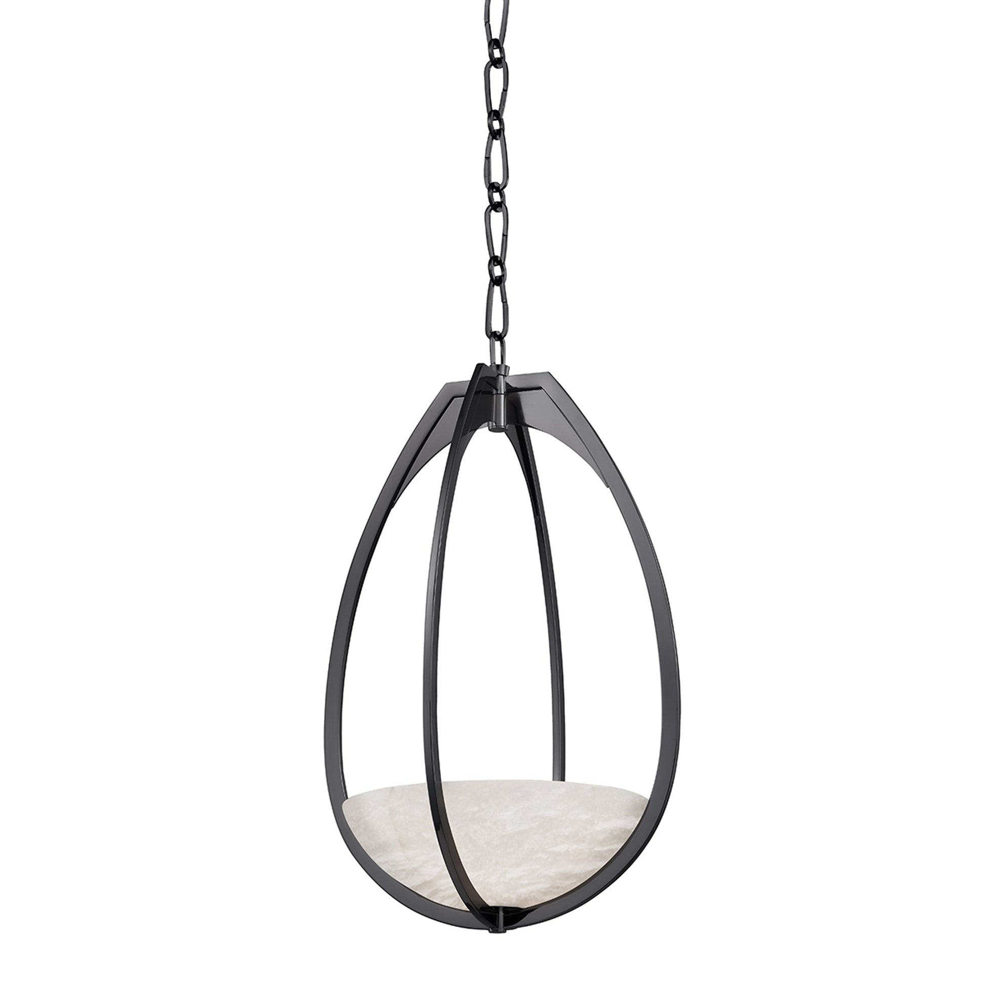 Lloyd LED Pendant Light in Black Nickel (Small).