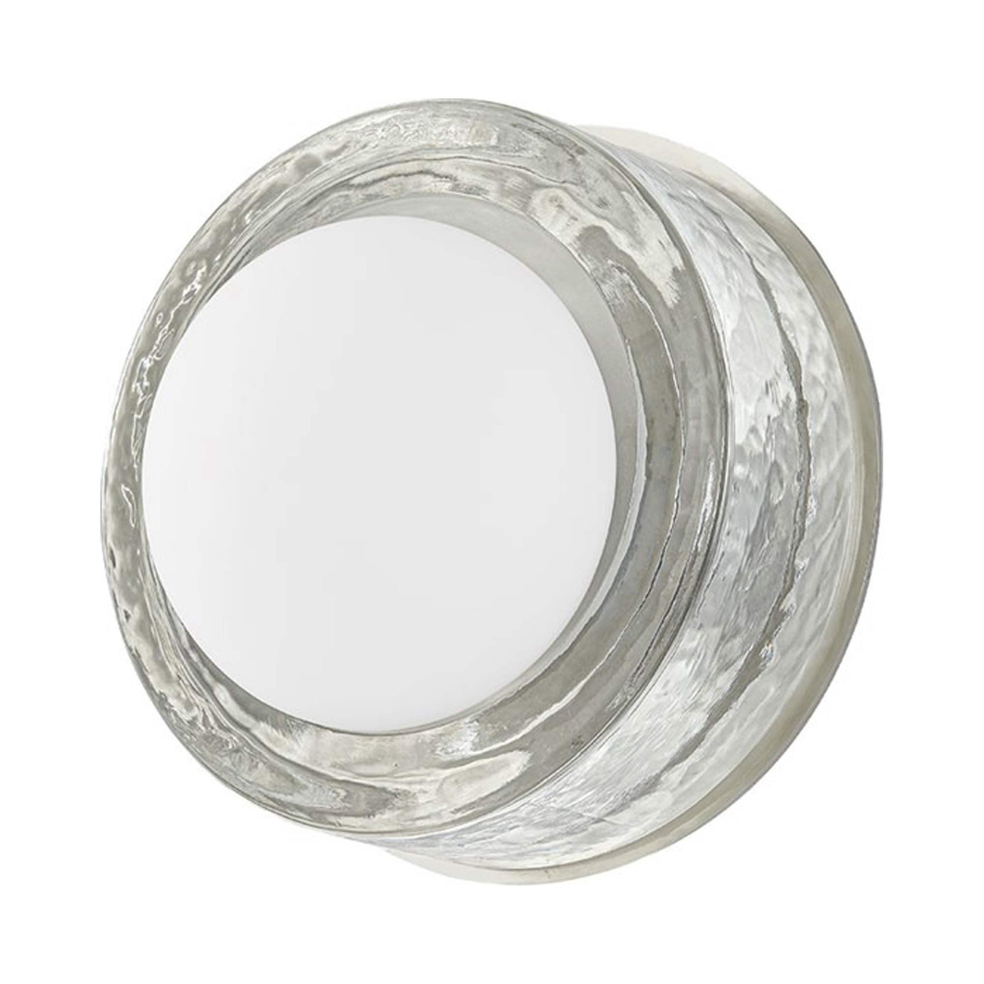 Mackay Round LED Wall Light in Polished Nickel.