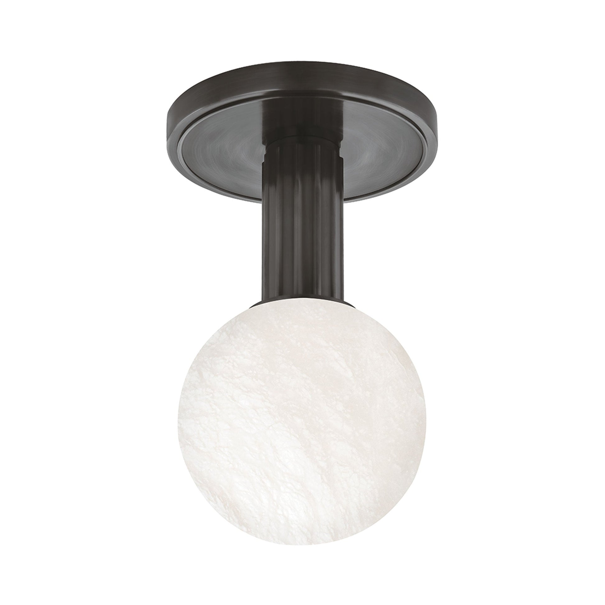 Murray Hill LED Flush Mount Ceiling Light in Distressed Bronze.