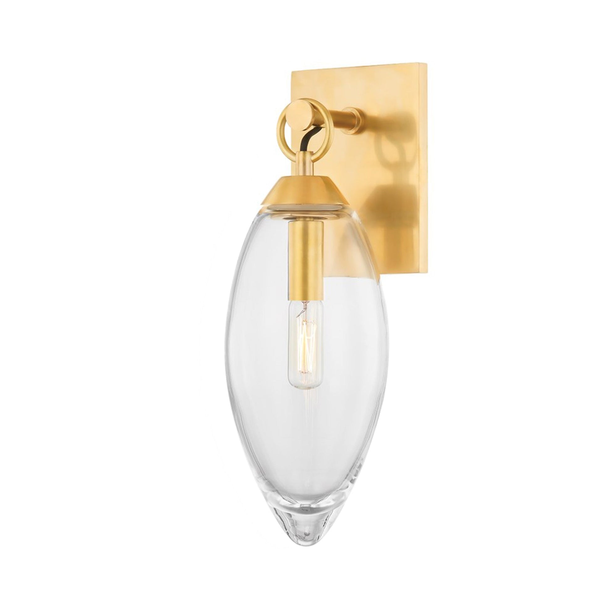 Nantucket Wall Light in Aged Brass.