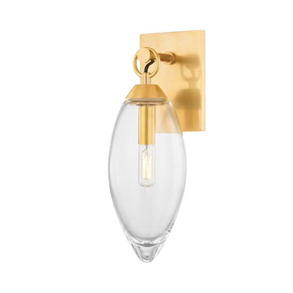 Nantucket Wall Light in Aged Brass.