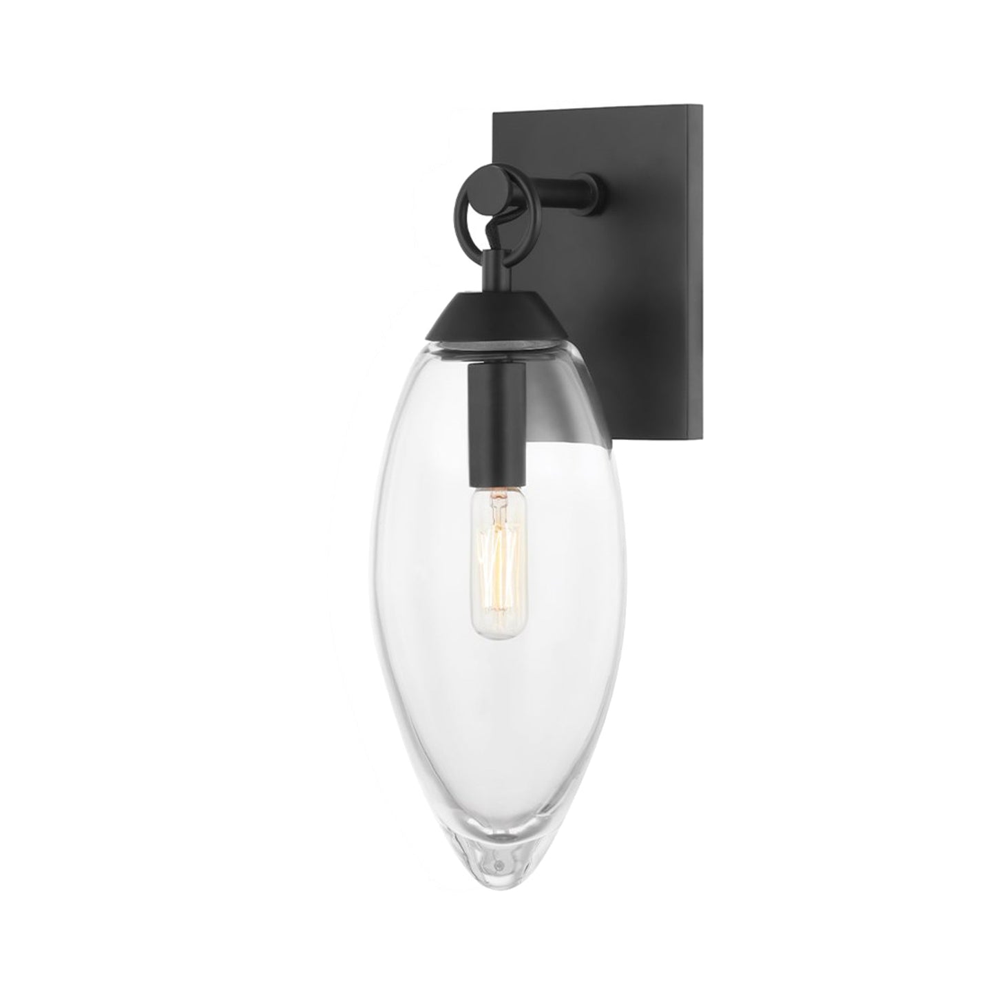 Nantucket Wall Light in Black Brass.