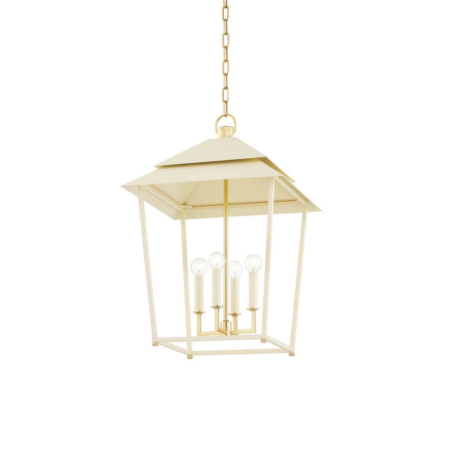 Natick Pendant Light in Aged Brass/Soft Sand (Medium).