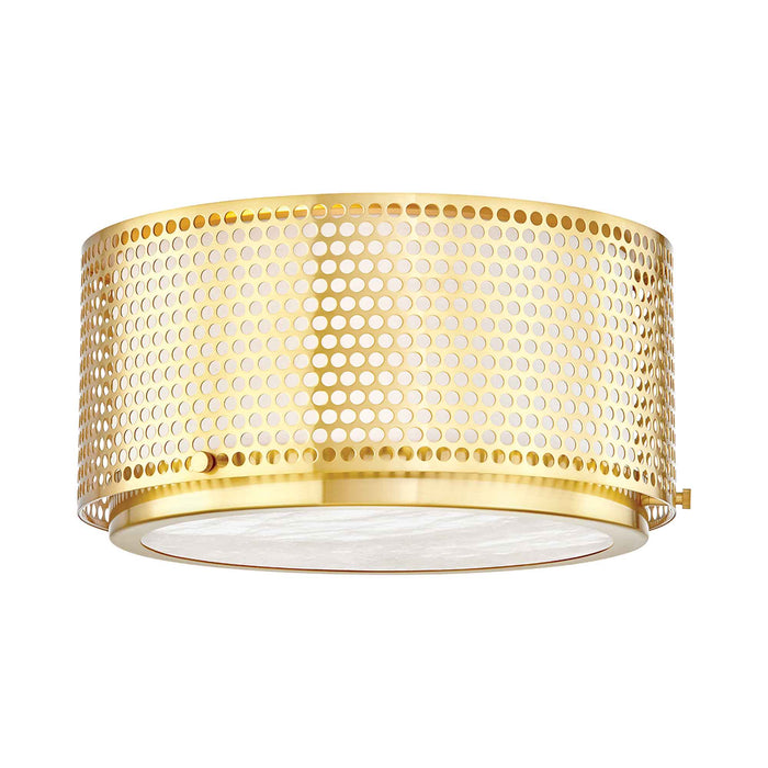Oracle Flush Mount Ceiling Light in Aged Brass (Large).