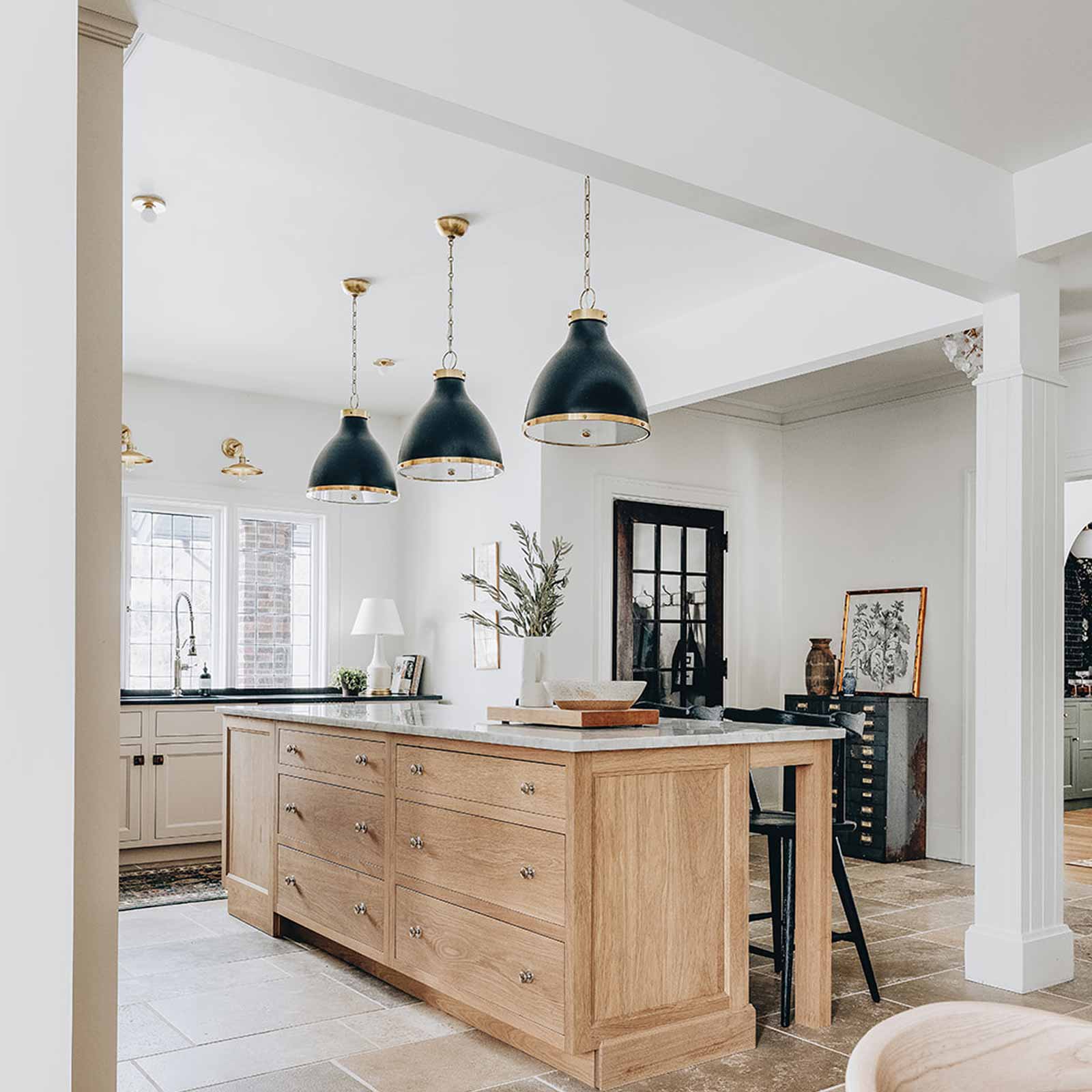 Painted No. 3 Pendant Light in dining room.