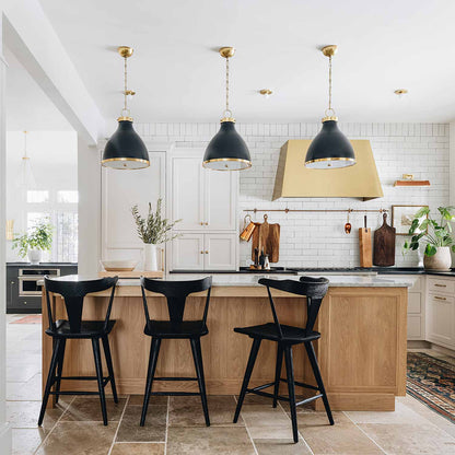 Painted No. 3 Pendant Light in dining room.