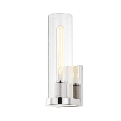 Porter Wall Light in Polished Nickel.