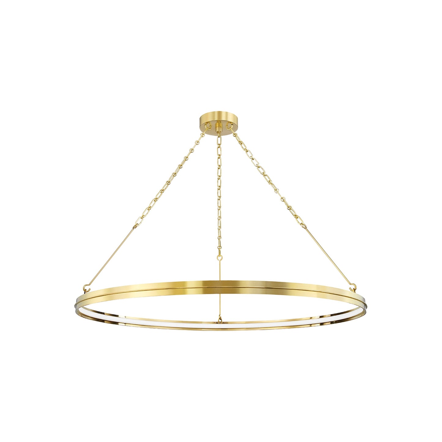 Rosendale LED Chandelier in Aged Brass (Medium).