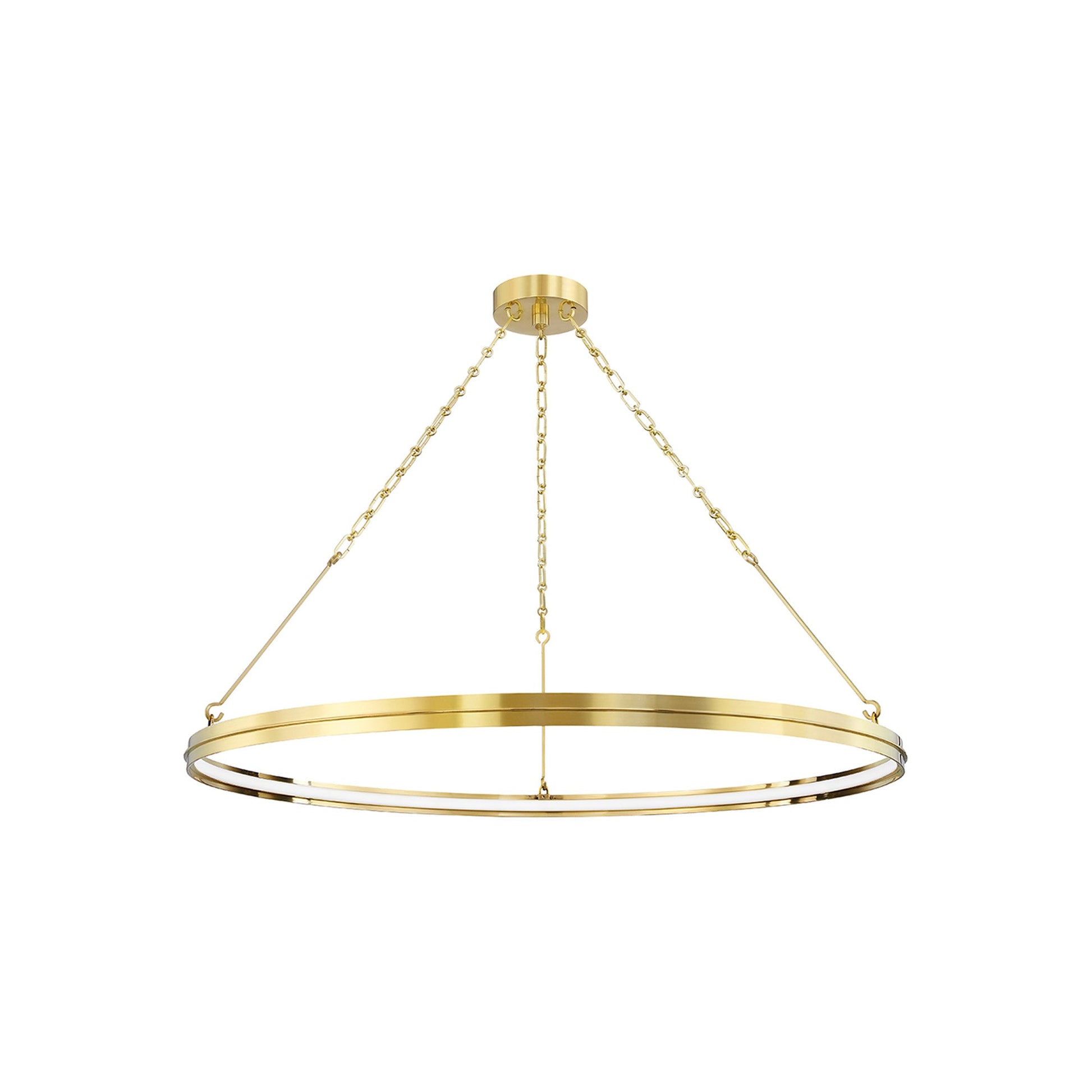 Rosendale LED Chandelier in Aged Brass (Medium).