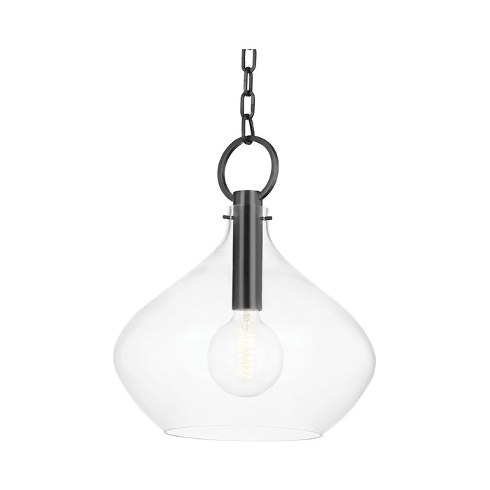 Lina Pendant Light in Small/Polished Nickel.