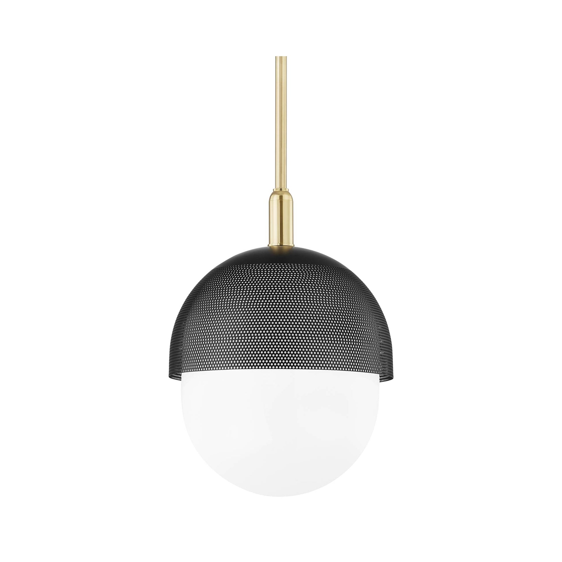 Nyack Pendant Light in Aged Brass/Black (Medium).