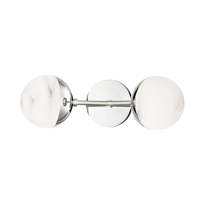 Saratoga LED Wall Light in Polished Nickel (15.75-Inch).