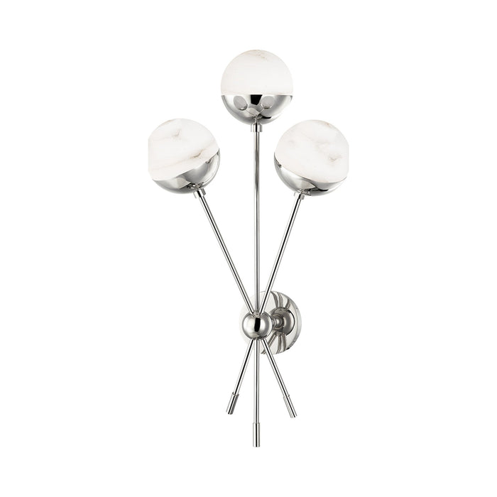 Saratoga LED Wall Light in Polished Nickel (27.5-Inch).