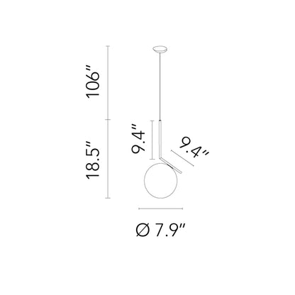 IC Light Pendant Light - line drawing.