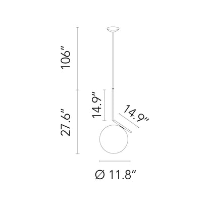 IC Light Pendant Light - line drawing.