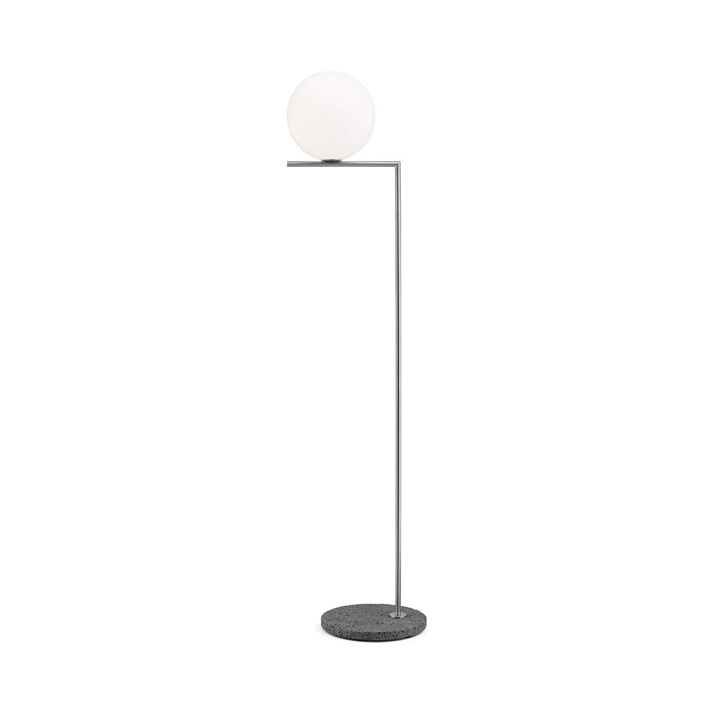 IC Lights Outdoor LED Floor Lamp in Brushed Brass/Grey Lava Stone(Large).