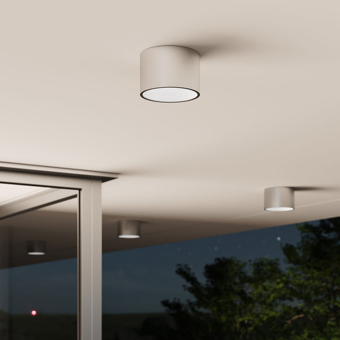 Ilios™ LED Flush Mount Ceiling Light in porch.