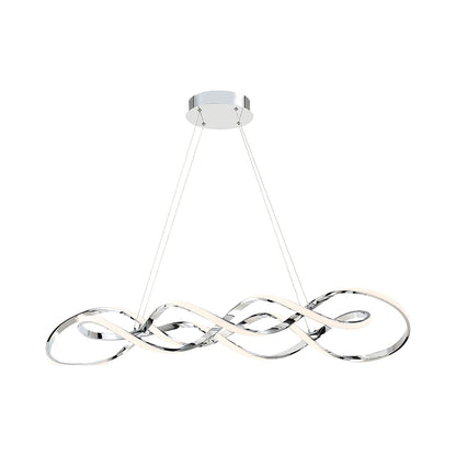 Interlace LED Pendant Light in Chrome (Oval).