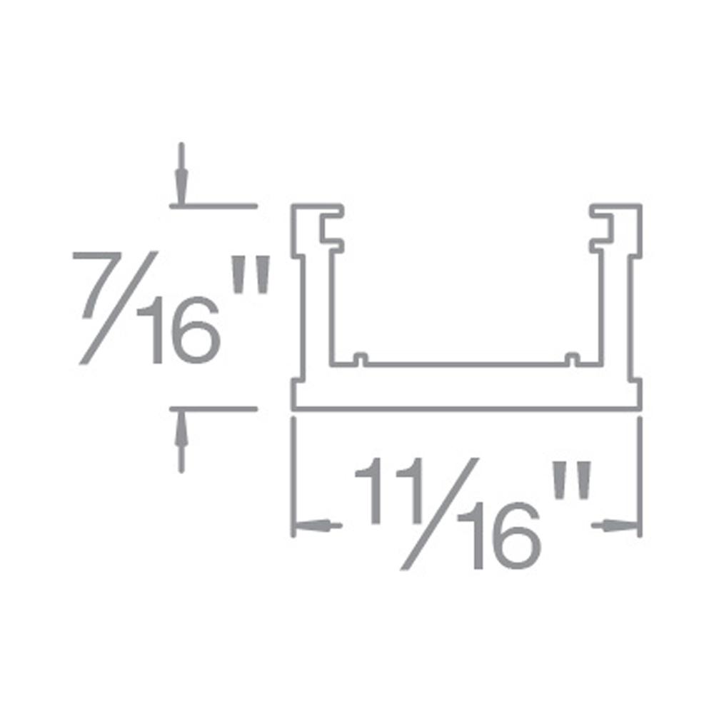 InvisiLED 5FT Surface Mounted Channel - line drawing.