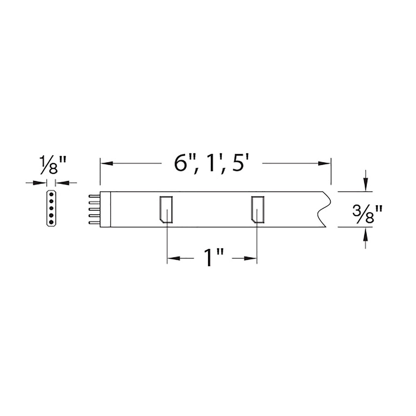 InvisiLED PRO 2 24V LED Tape Light - line drawing.