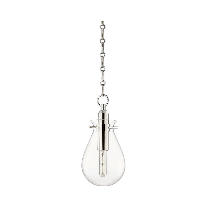 Ivy LED Pendant Light in Small/Polished Nickel.