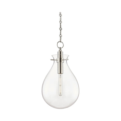 Ivy LED Pendant Light in Medium/Polished Nickel.