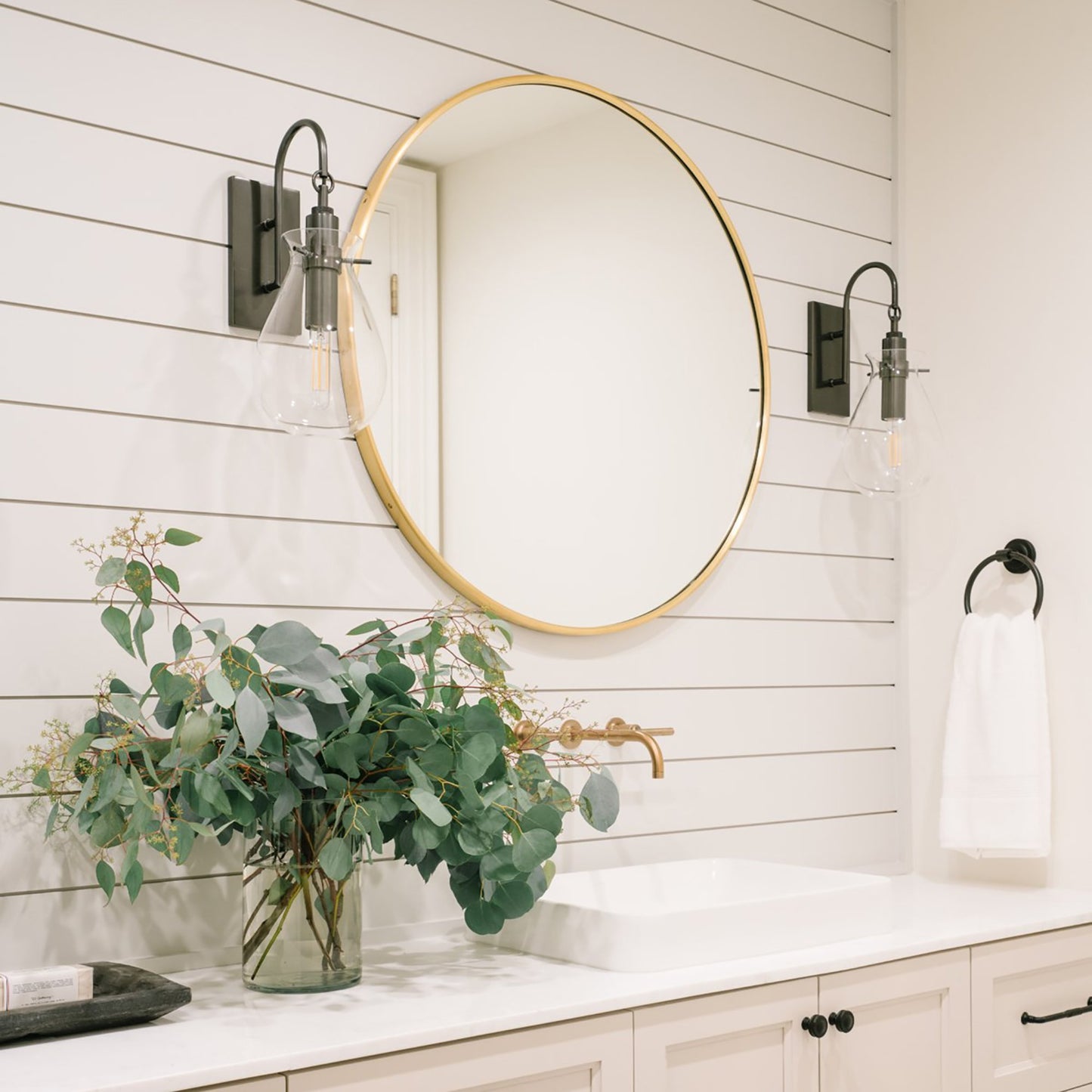 Ivy LED Wall Light in bathroom.