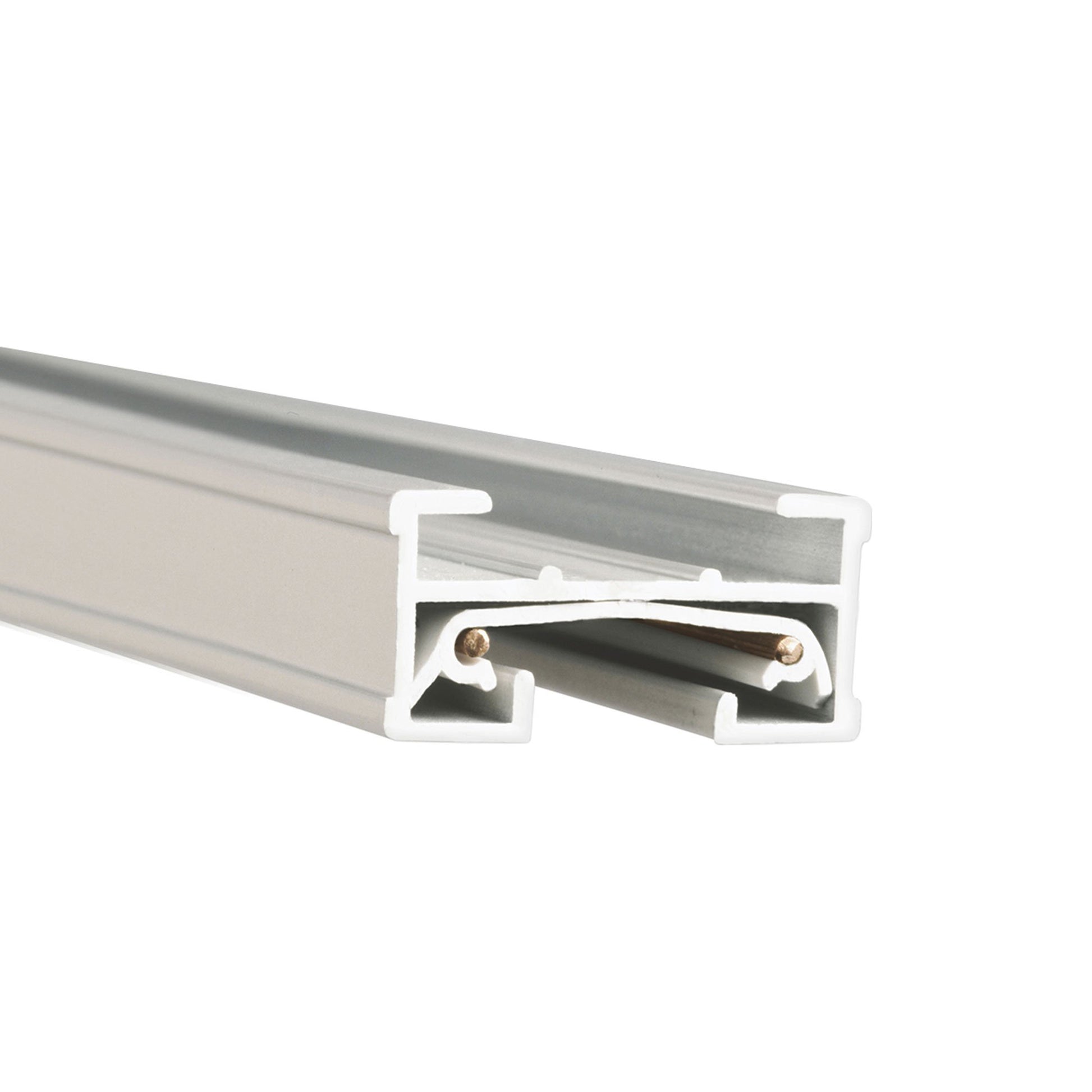 J Track 120V Single Circuit Track Section in White.