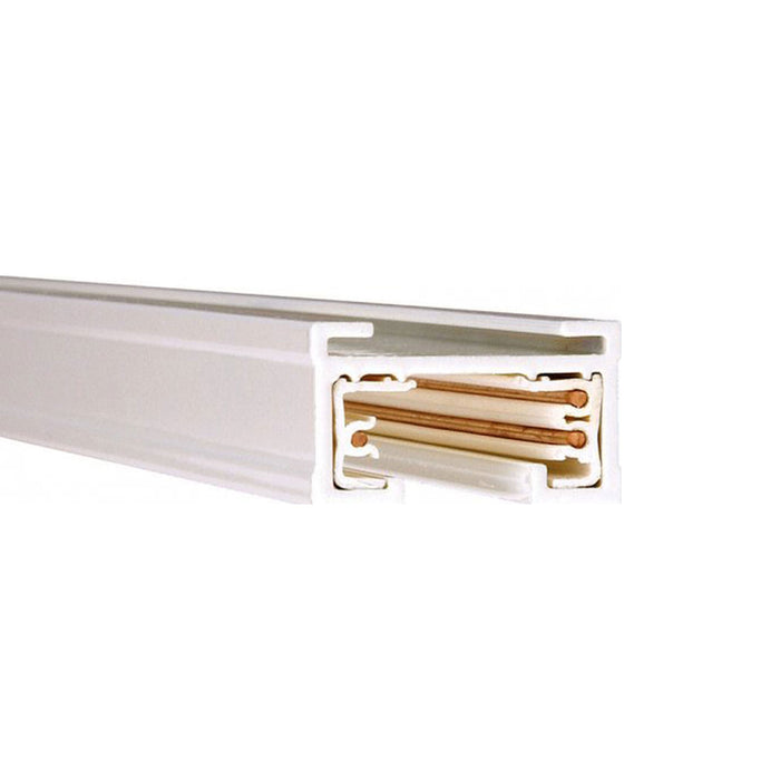 J2 Track 120V Dual Circuit Track Section in White.