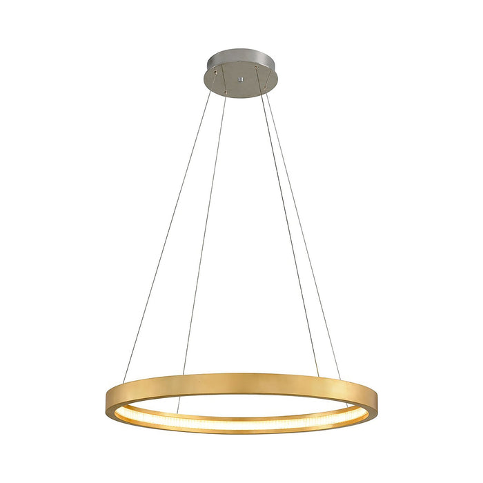 Jasmine LED Pendant Light in Gold Leaf/Round/Medium.