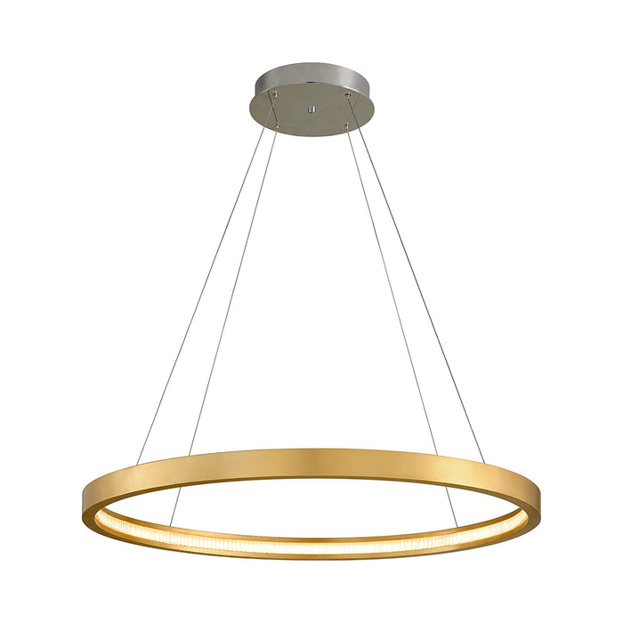 Jasmine LED Pendant Light in Gold Leaf/Round/Large.