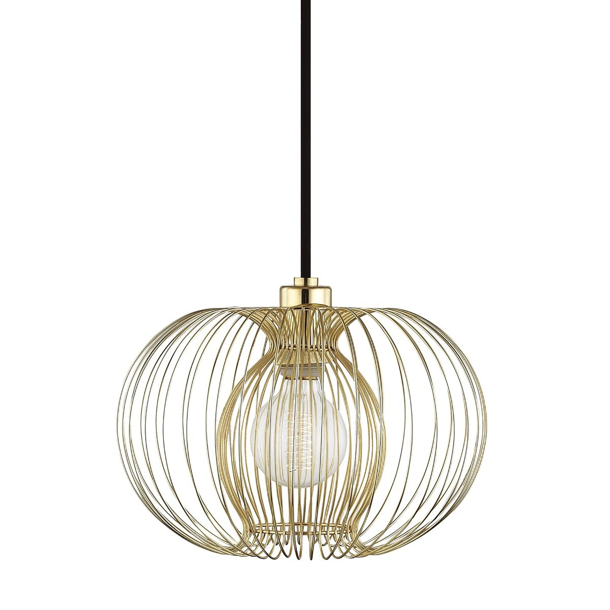 Jasmine Pendant Light in Polished Brass (Small).