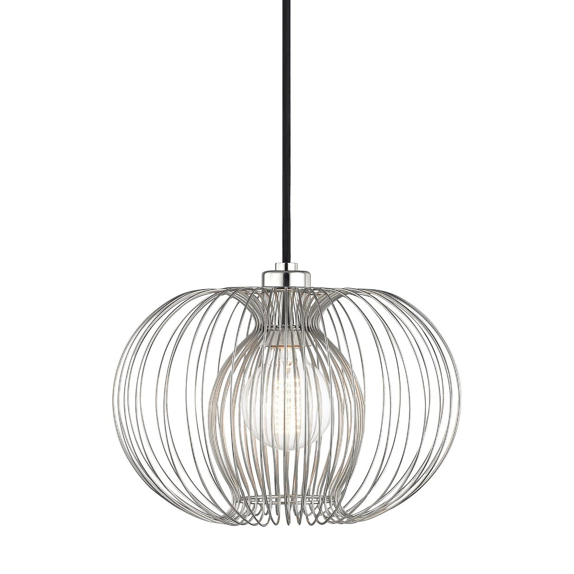 Jasmine Pendant Light in Polished Nickel (Small).