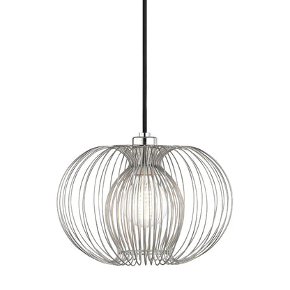 Jasmine Pendant Light in Polished Nickel (Small).